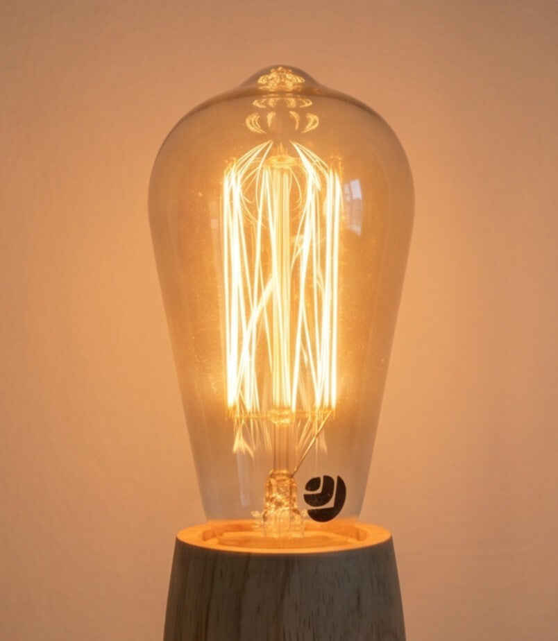 ST64 Amber Incandescent Bulb (4 pack) (40W, 2100K)